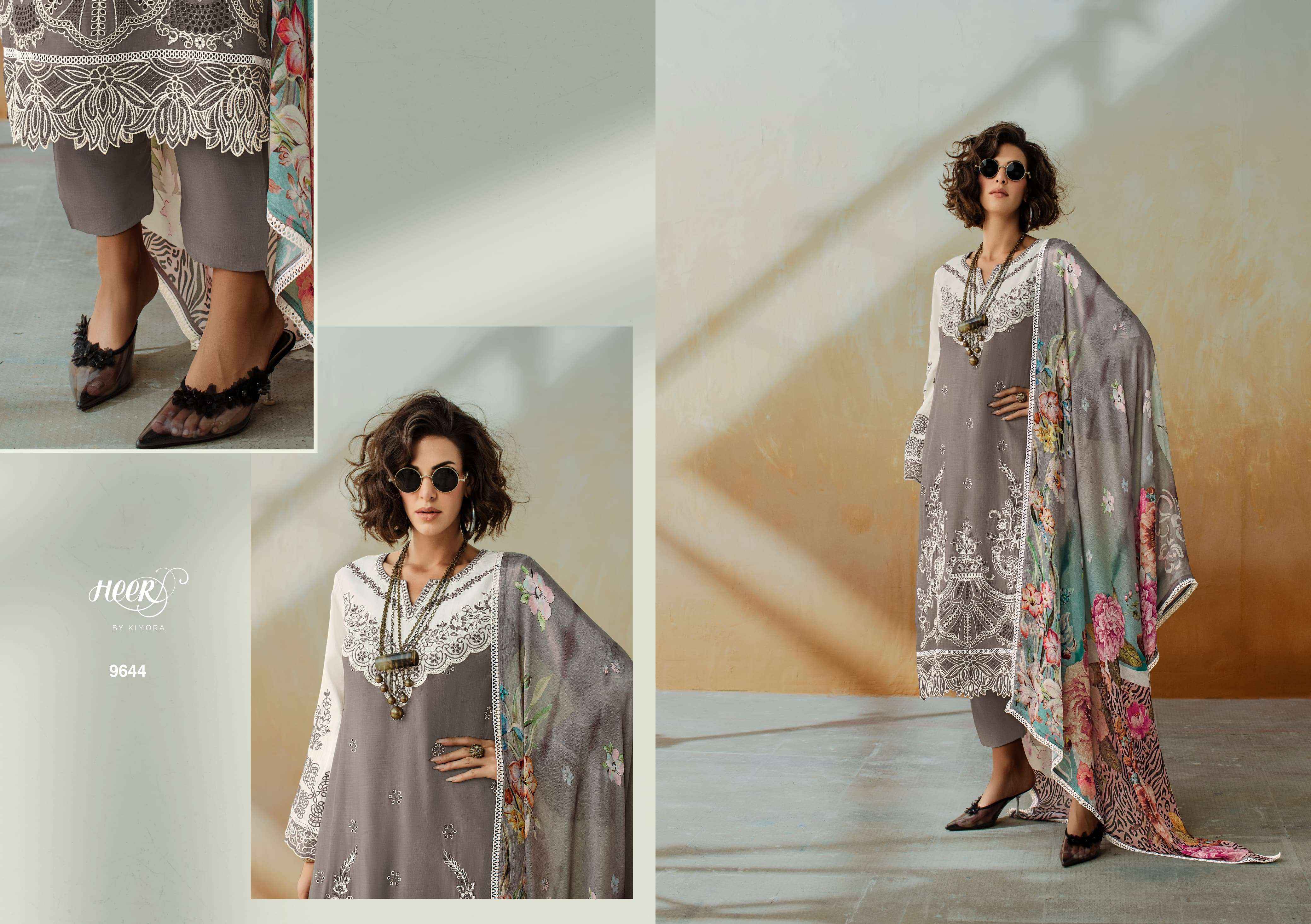 Kimora Heer Chic Vol-208 Musline Dress Material (6 pcs Catalogue)