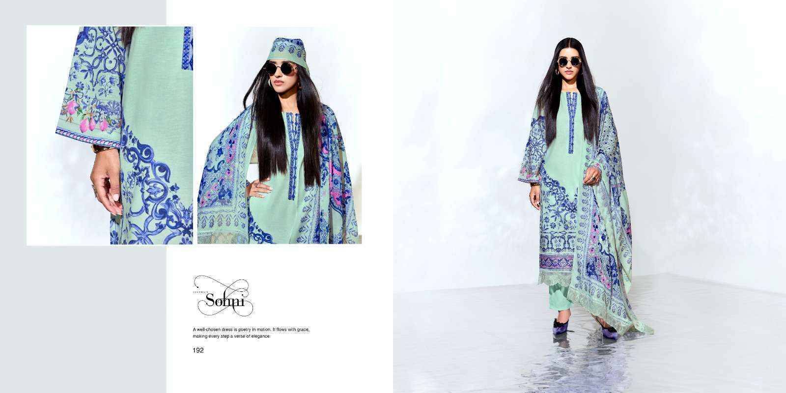 Kimora Sohni Lemon Vol 12 Linen Cotton Dress Material 4 pcs Catalogue