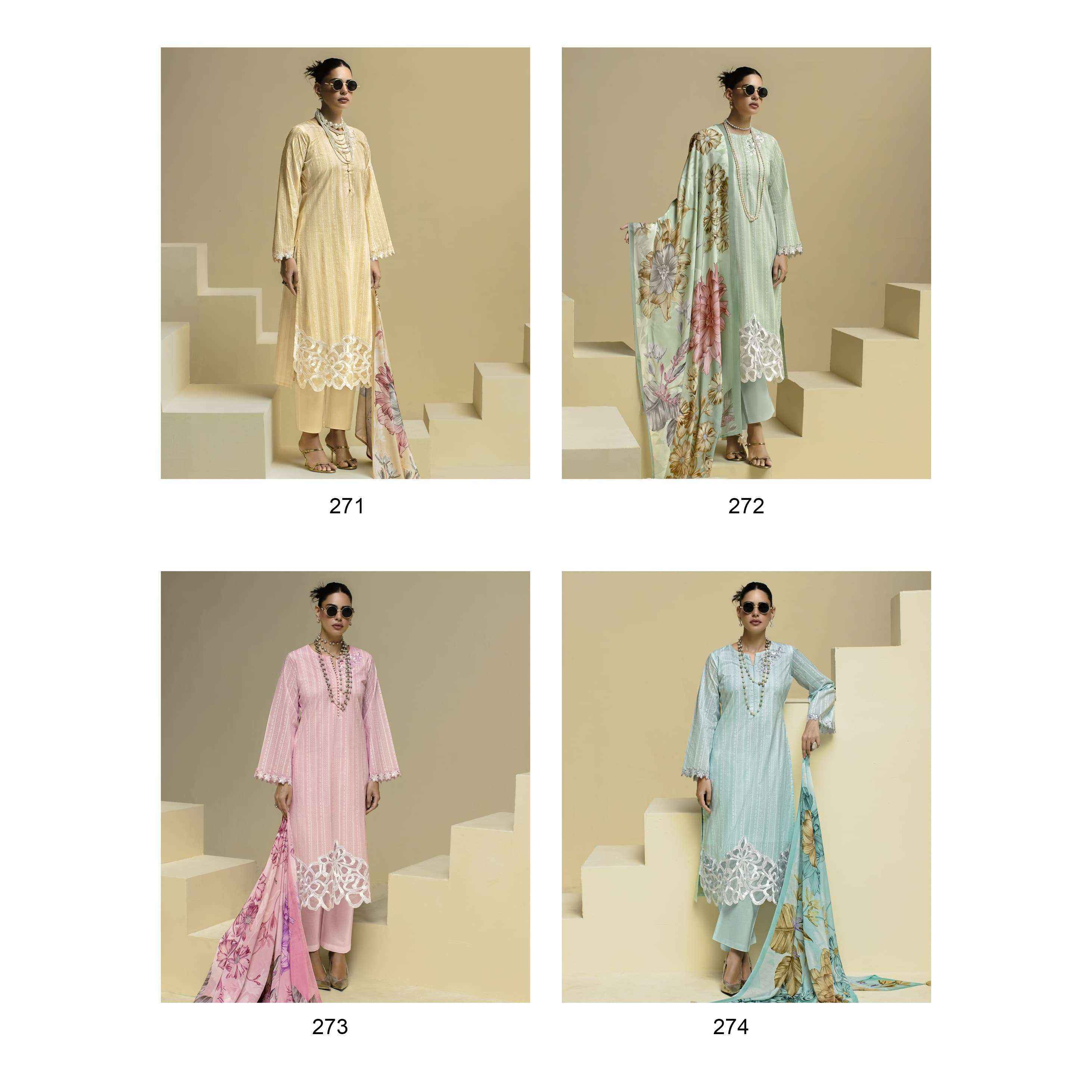 Kimora Sohni Ornet Vol 20 Lawn Cotton Dress Material 4 pcs Catalogue