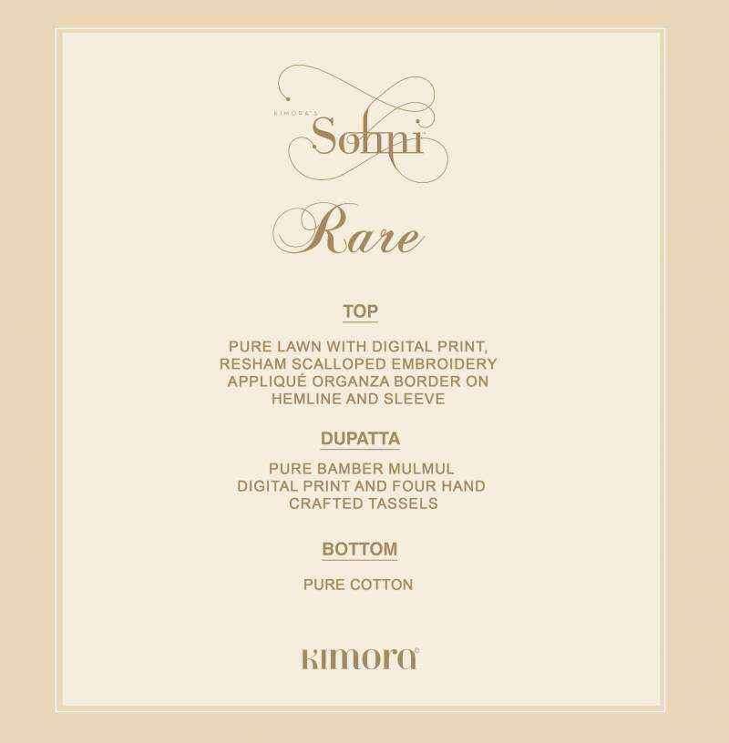 Kimora Sohni Rare Vol-21 Lawn Cotton Dress Material (4 pcs Catalogue)