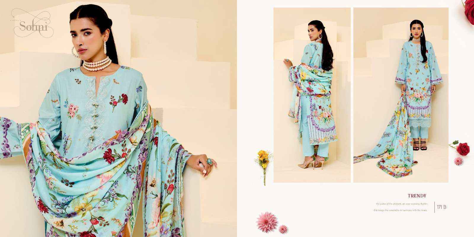 Kimora Sohni Summer Vol 10 Lawn Cotton Dress Material 4 pcs Catalogue