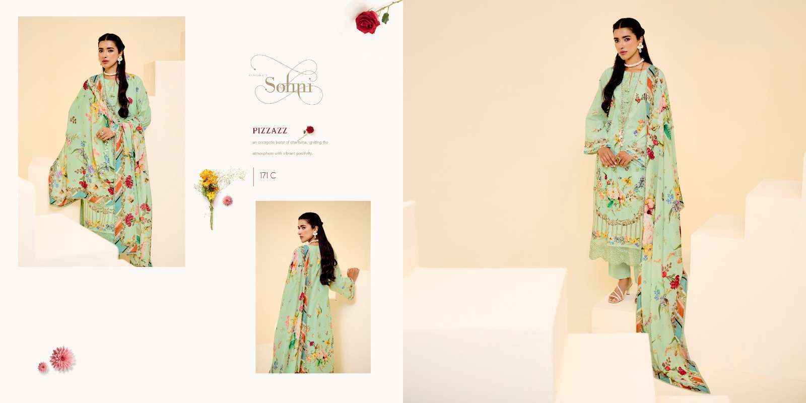 Kimora Sohni Summer Vol 10 Lawn Cotton Dress Material 4 pcs Catalogue