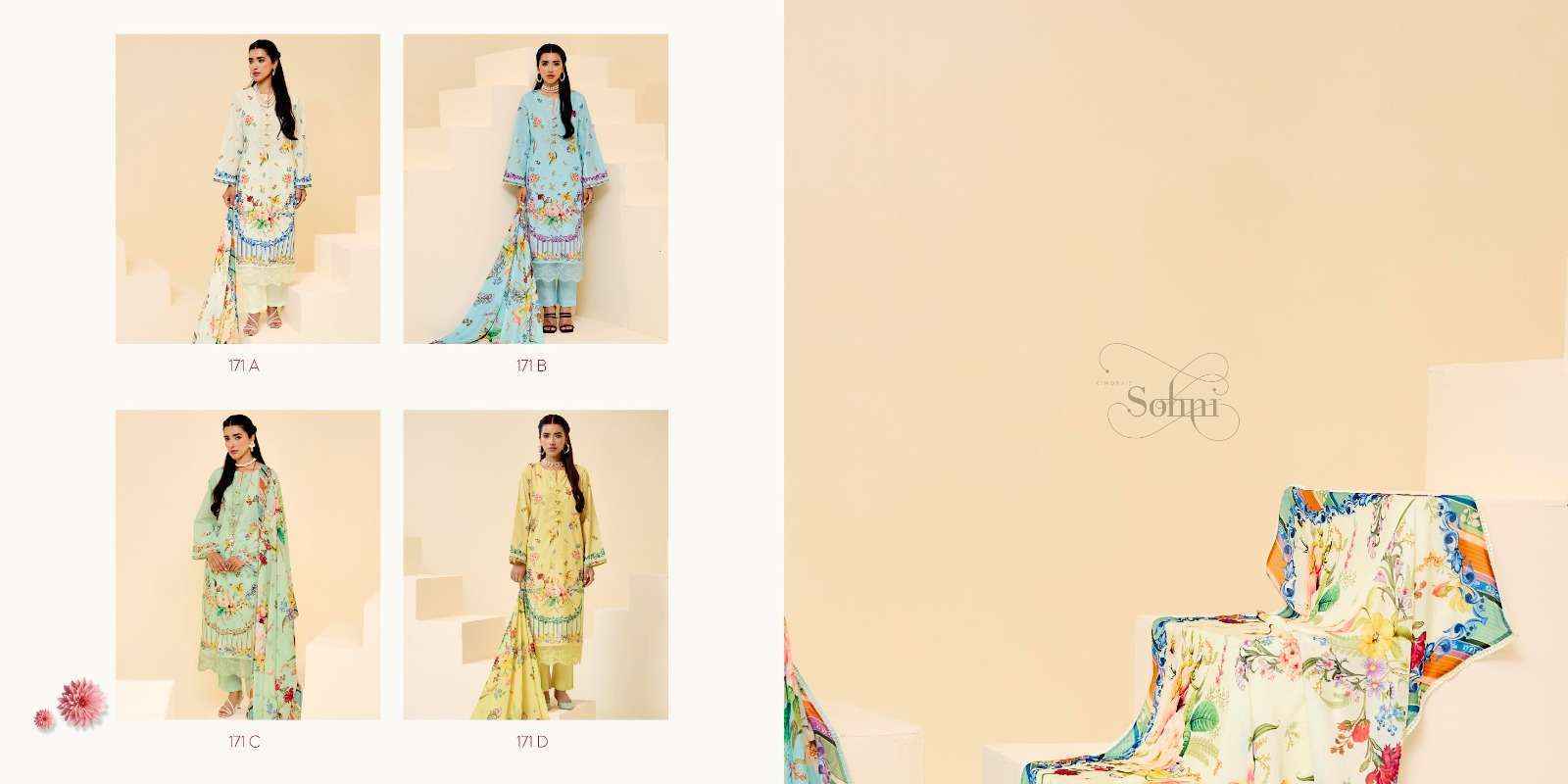 Kimora Sohni Summer Vol 10 Lawn Cotton Dress Material 4 pcs Catalogue