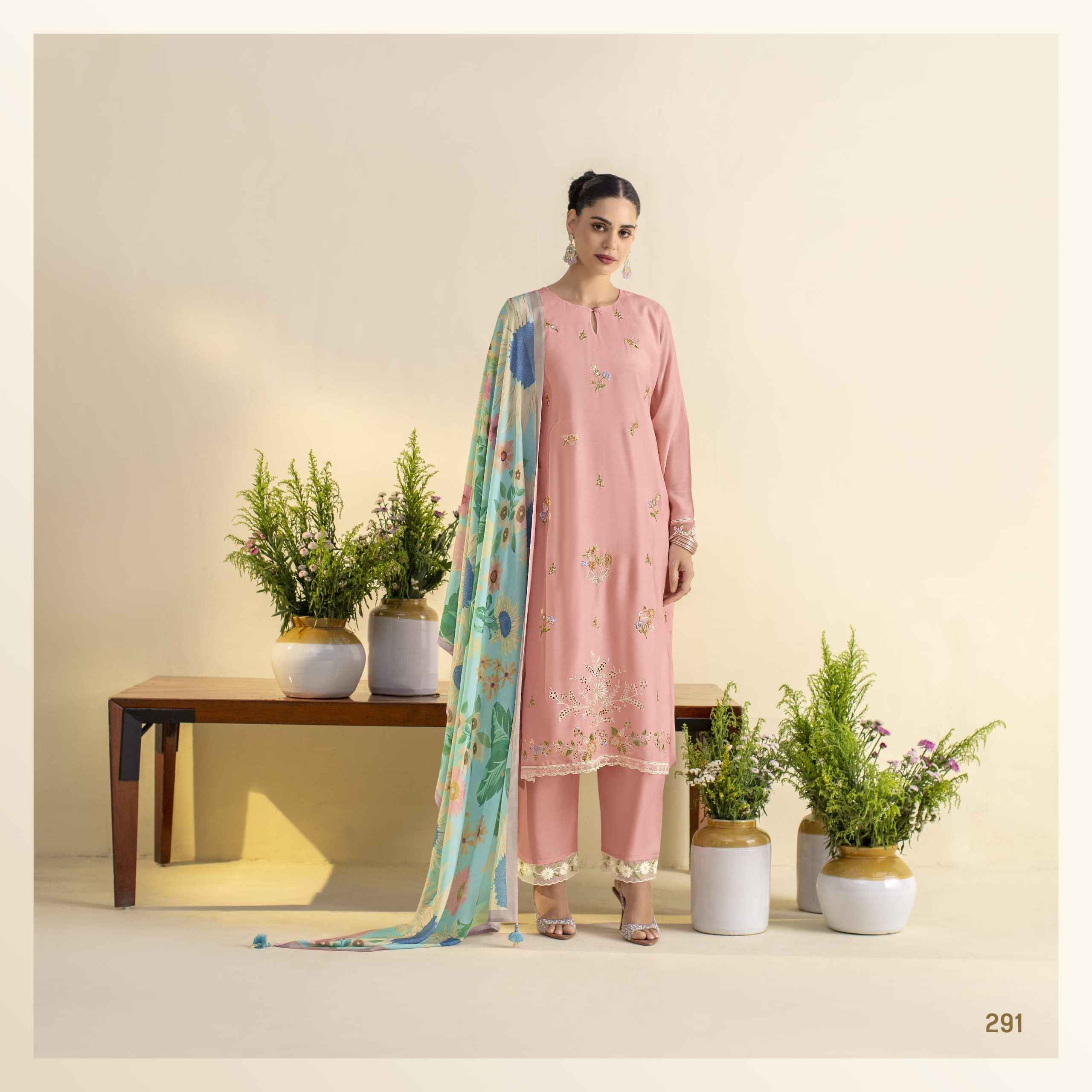 Kmora Sohni Surajmukhi Lawn Dress Material (4 pcs Catalogue)