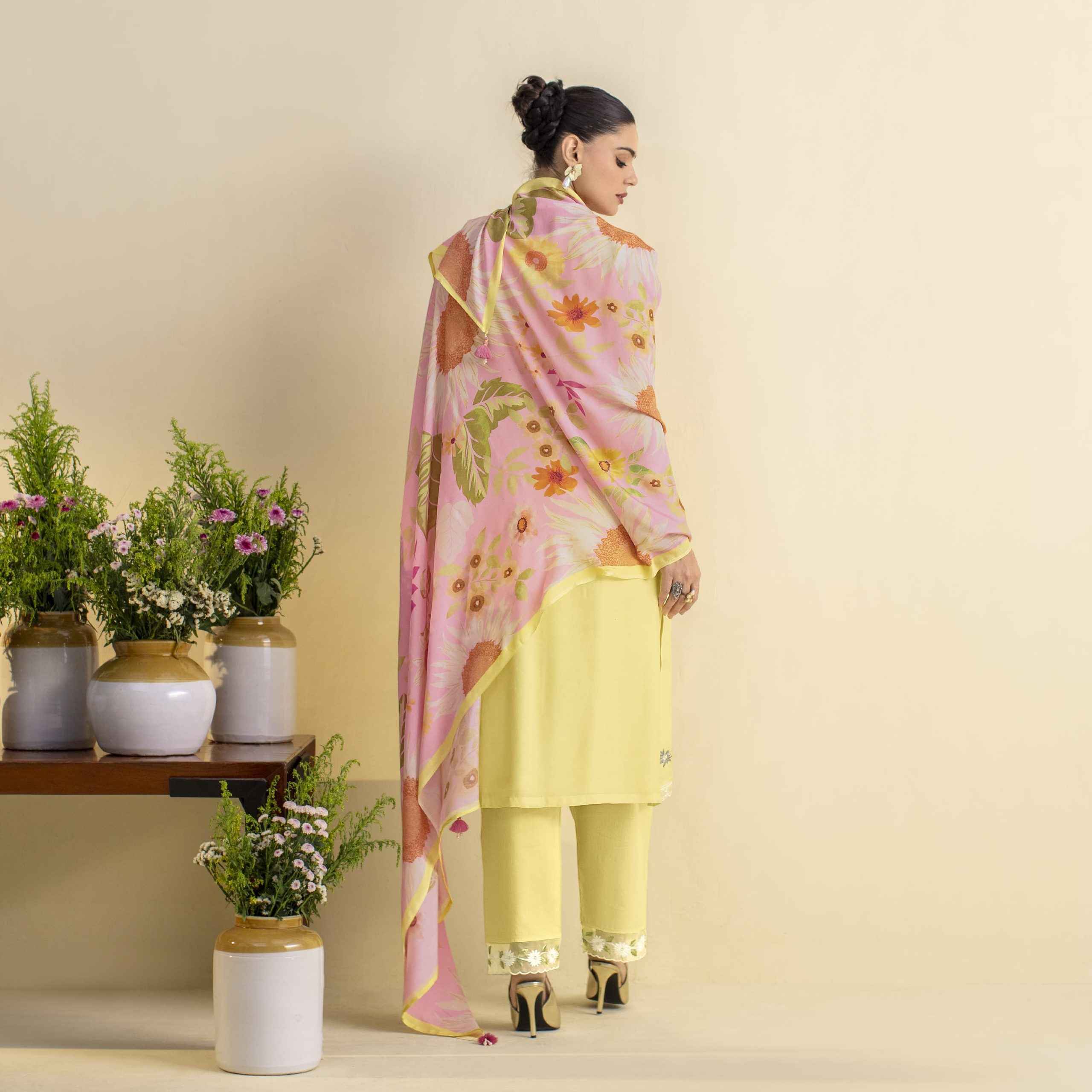 Kmora Sohni Surajmukhi Lawn Dress Material (4 pcs Catalogue)