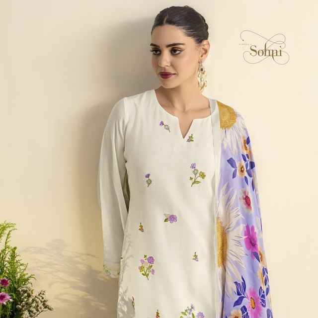 Kmora Sohni Surajmukhi Lawn Dress Material (4 pcs Catalogue)