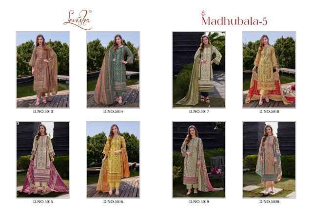 Levisha Madhubala Vol-5 Cambric Cotton Dress Material (8 pcs Catalogue)