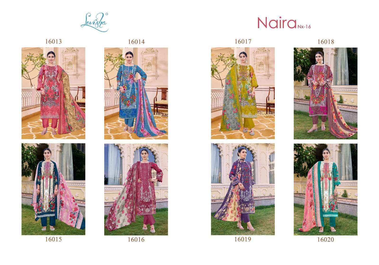 Levisha Naira Nx Vol-16 Cotton Dress Material (8 pcs Catalogue)