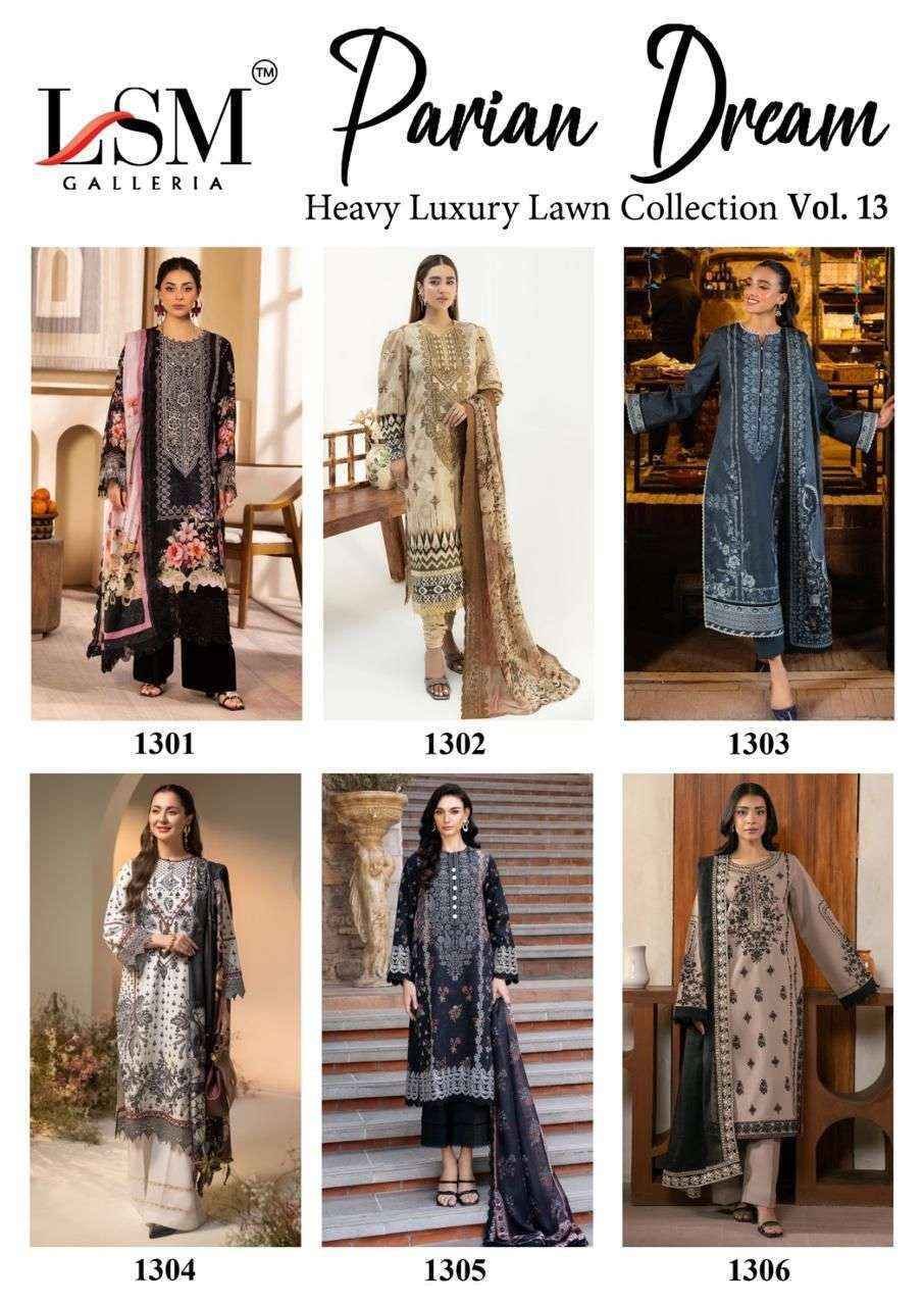 LSM Galleria Parian Dream Vol 13 Lawn Dress Material 6 pcs Catalogue