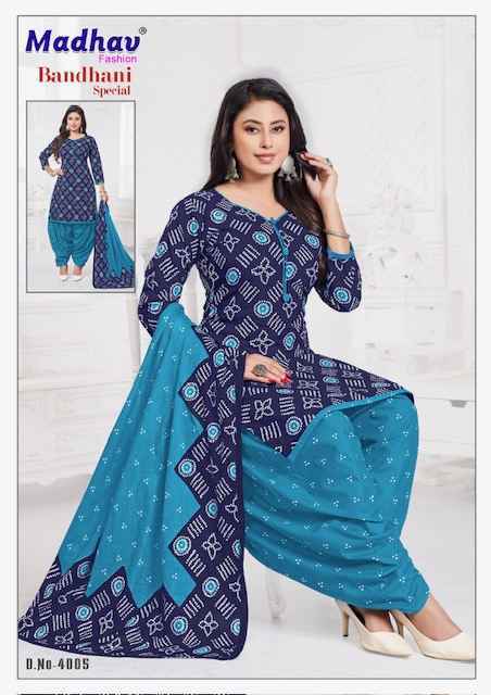 Madhav Fashion Bandhani Special Vol-4 Cotton Dress Material (10 pcs Catalogue)
