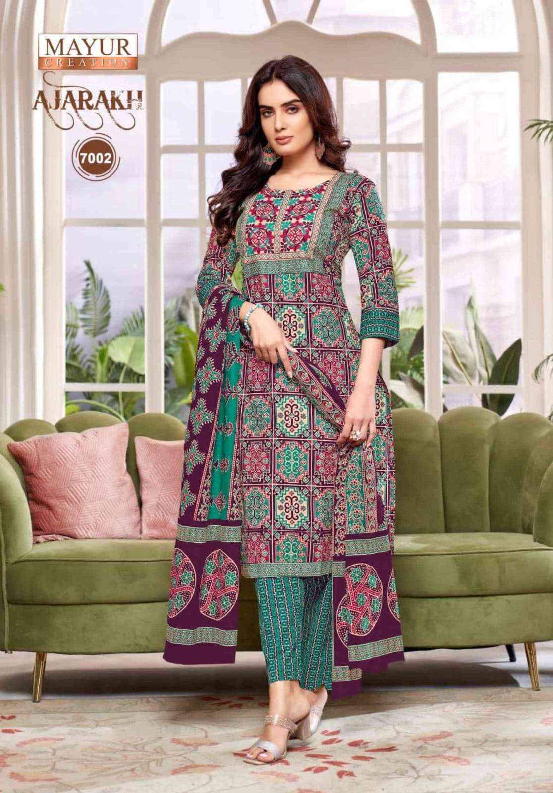 Mayur Creation Ajarakh Vol 7 Readymade Cotton Dress 10 pcs Catalogue