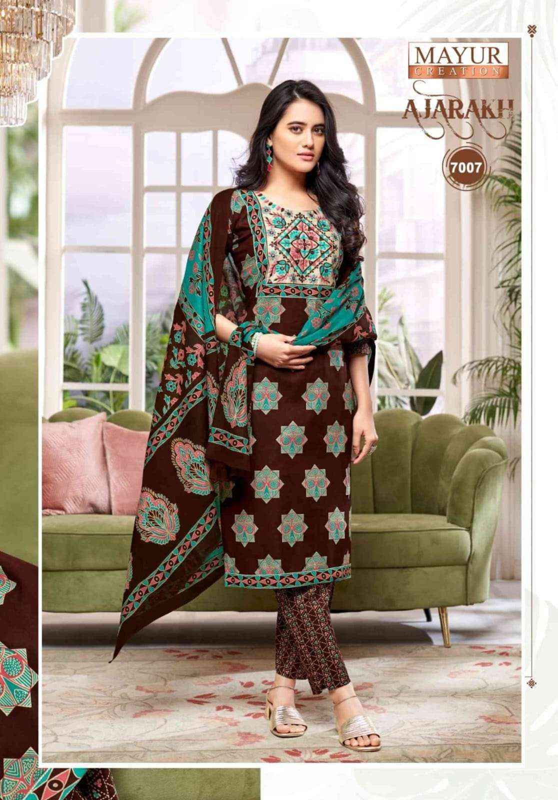 Mayur Creation Ajarakh Vol 7 Readymade Cotton Dress 10 pcs Catalogue