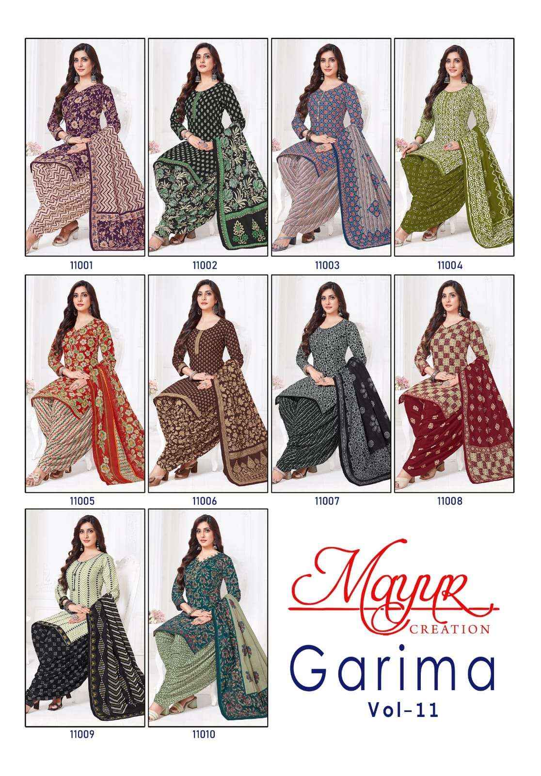 Mayur Creation Garima Vol 11 Cotton Dress Material 10 pcs Catalogue