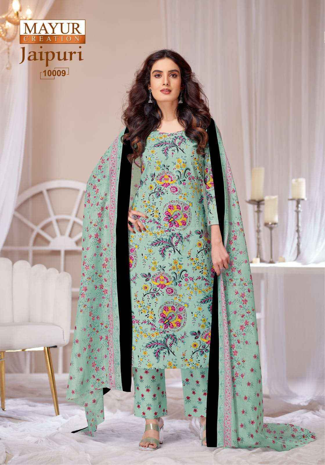 Mayur Creation Jaipuri Vol-10 Readymade Cotton Dress (10 pcs Catalogue)