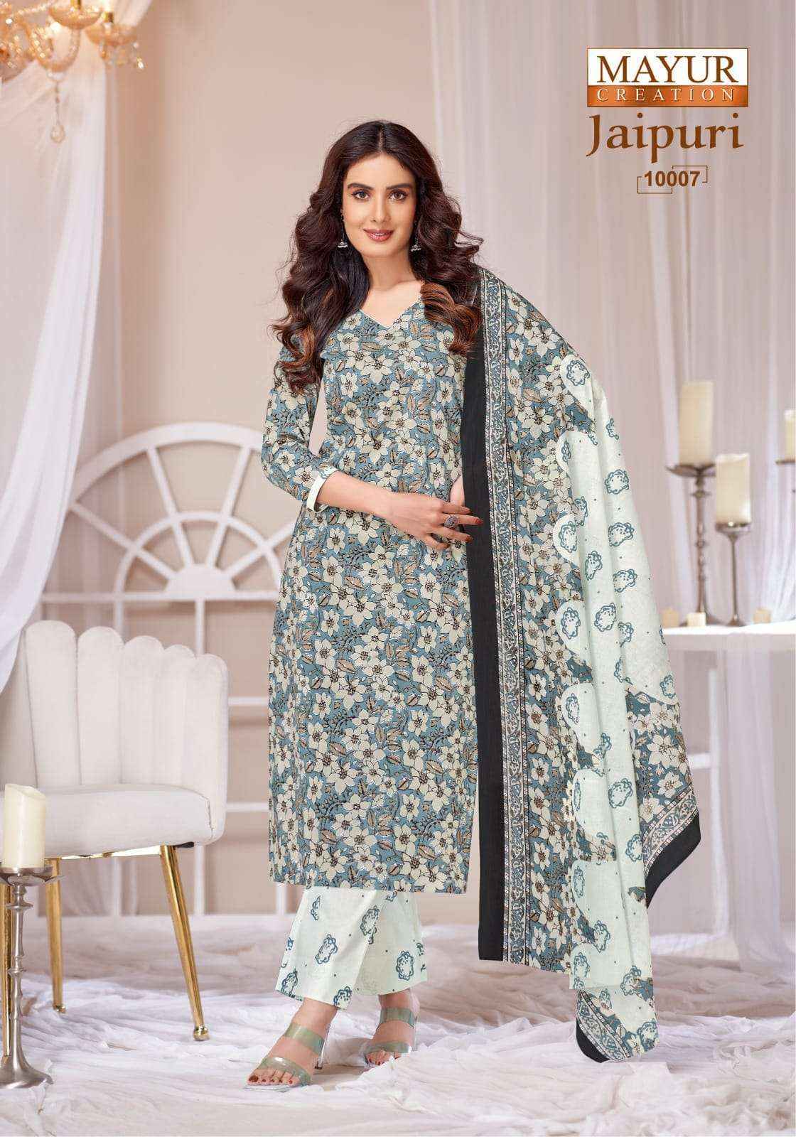 Mayur Creation Jaipuri Vol-10 Readymade Cotton Dress (10 pcs Catalogue)