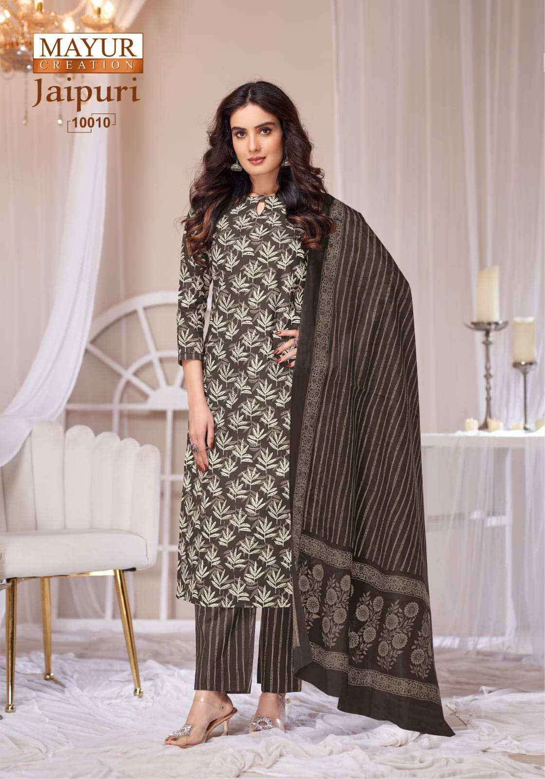 Mayur Creation Jaipuri Vol-10 Readymade Cotton Dress (10 pcs Catalogue)