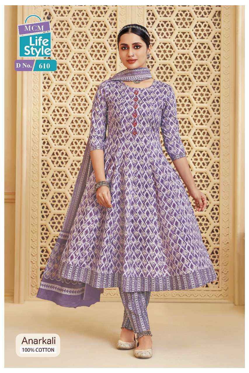 MCM Lifestyle Anarkali Vol 6 Cotton Kurti Combo 10 pcs Catalogue