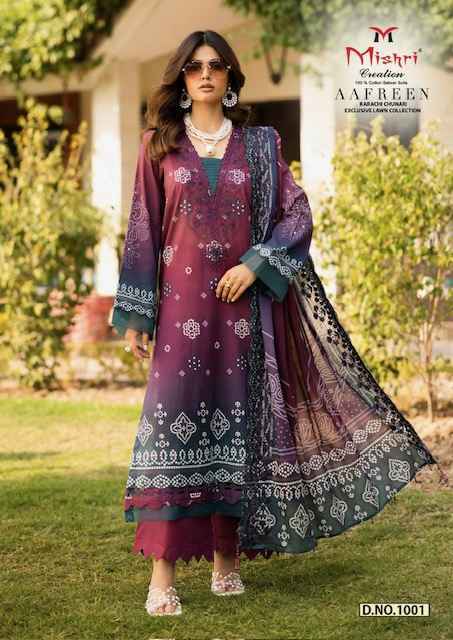 Mishri Creation Aafreen Lawn Cotton Dress Material 6 pcs Catalogue
