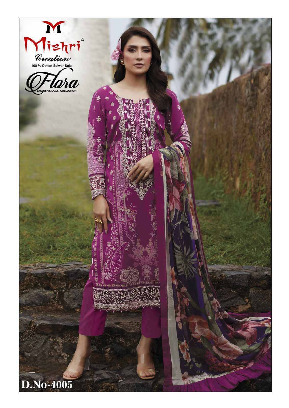 Mishri Creation Flora Vol-4 Lawn Cotton Dress Material (6 pcs Catalogue)