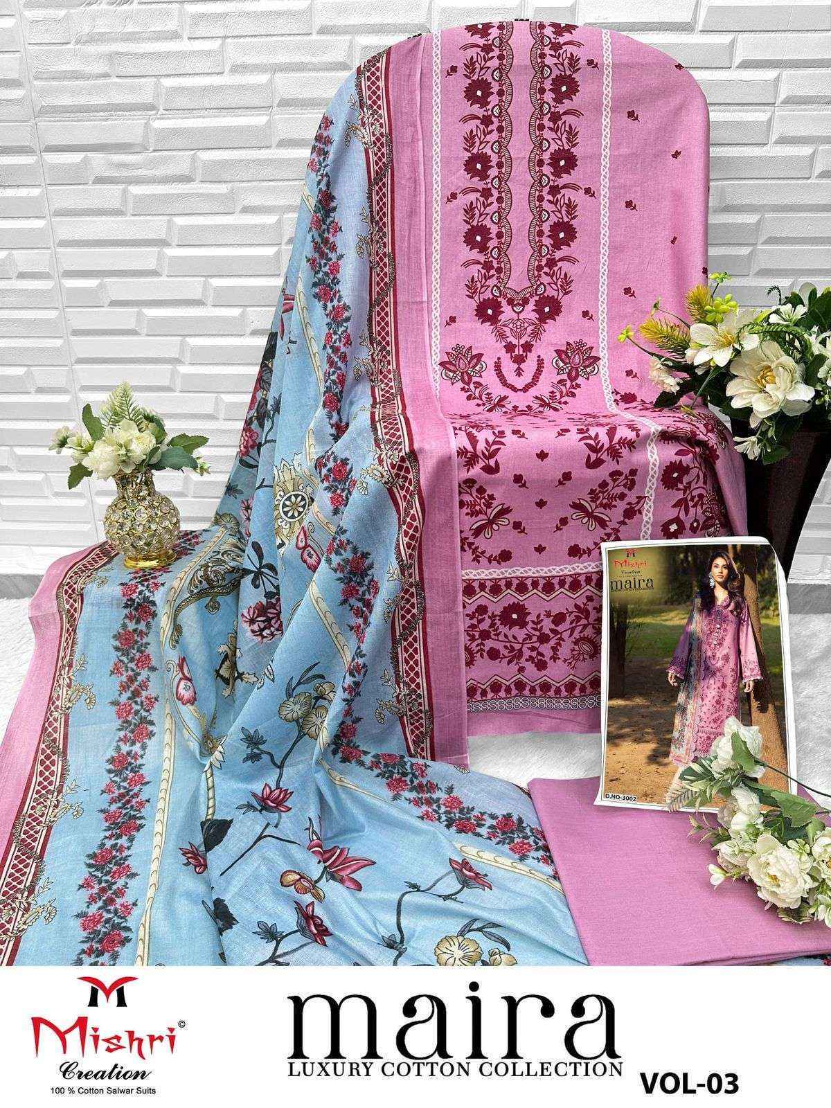 Mishri Creation Maira Vol-3 Cotton Dress Material (6 pcs Catalogue)