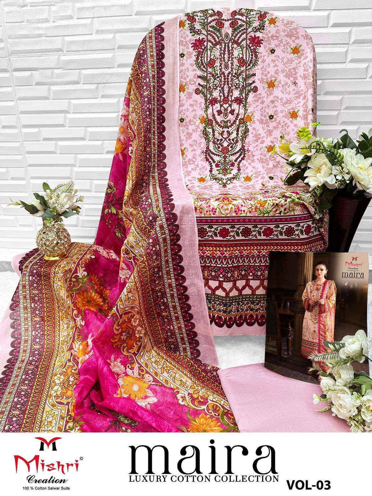 Mishri Creation Maira Vol-3 Cotton Dress Material (6 pcs Catalogue)