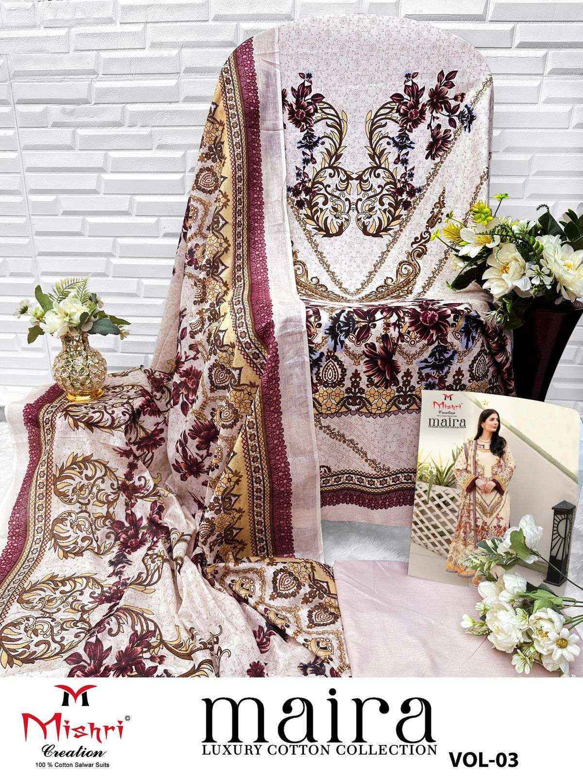 Mishri Creation Maira Vol-3 Cotton Dress Material (6 pcs Catalogue)