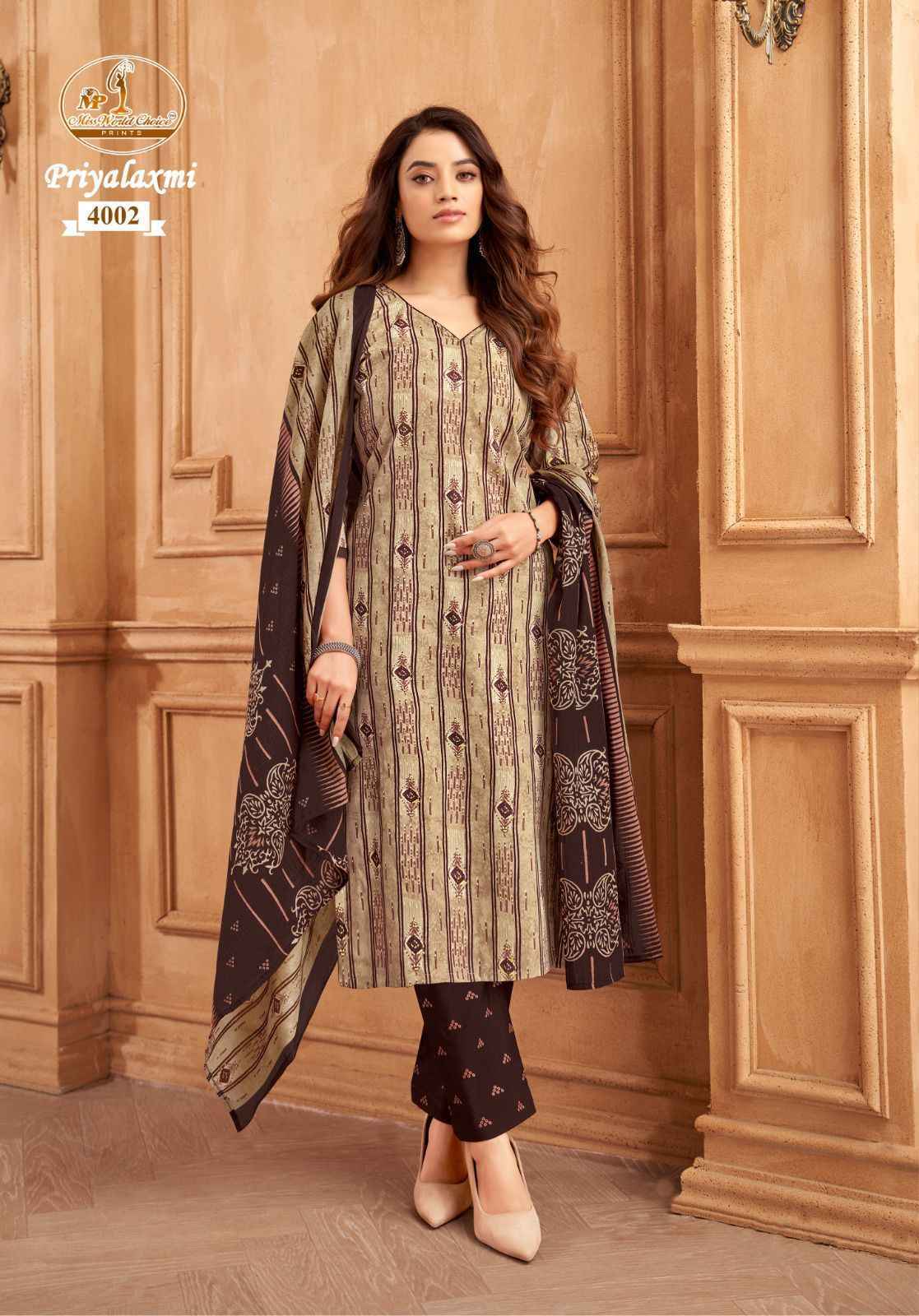 Miss World Choice Priyalaxmi Vol-4 Cotton Dress Material (10 pcs Catalogue)