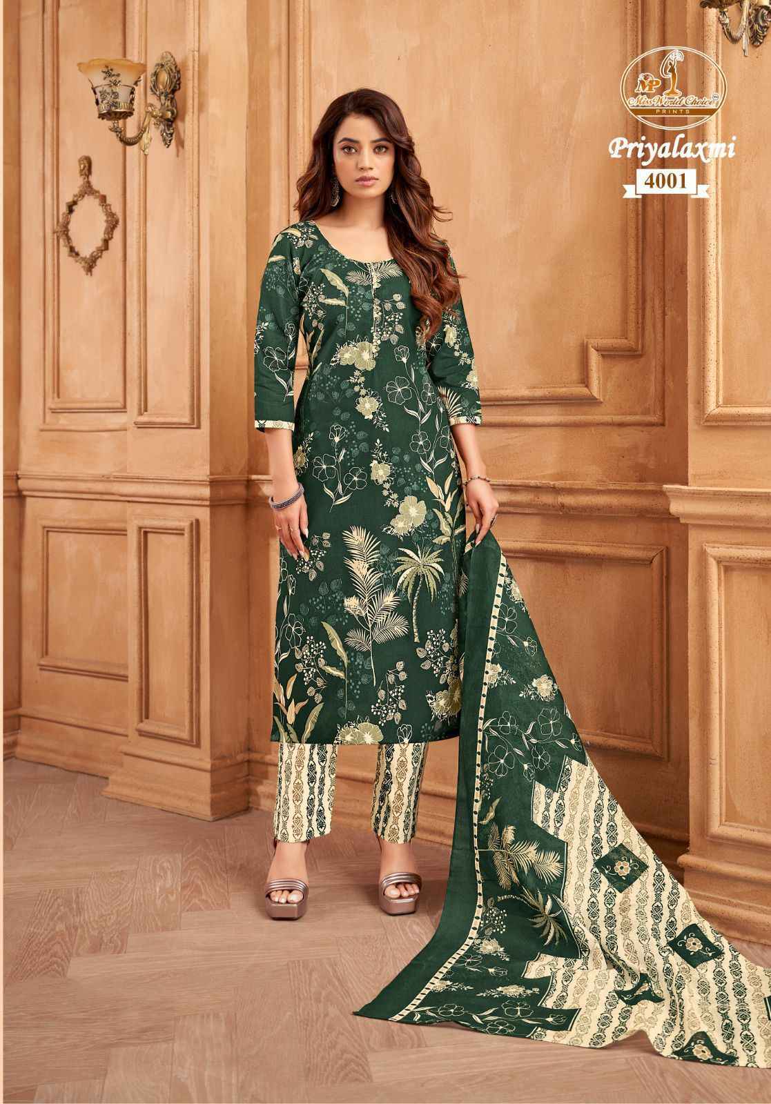 Miss World Choice Priyalaxmi Vol-4 Cotton Dress Material (10 pcs Catalogue)