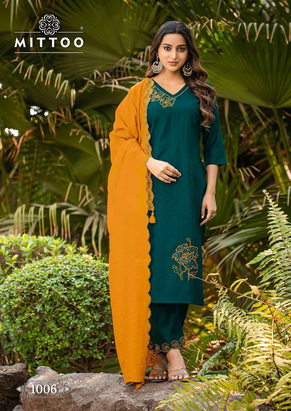 Mittoo Elite Viscose Silk Readymade Suit (6 pcs Catalogue)