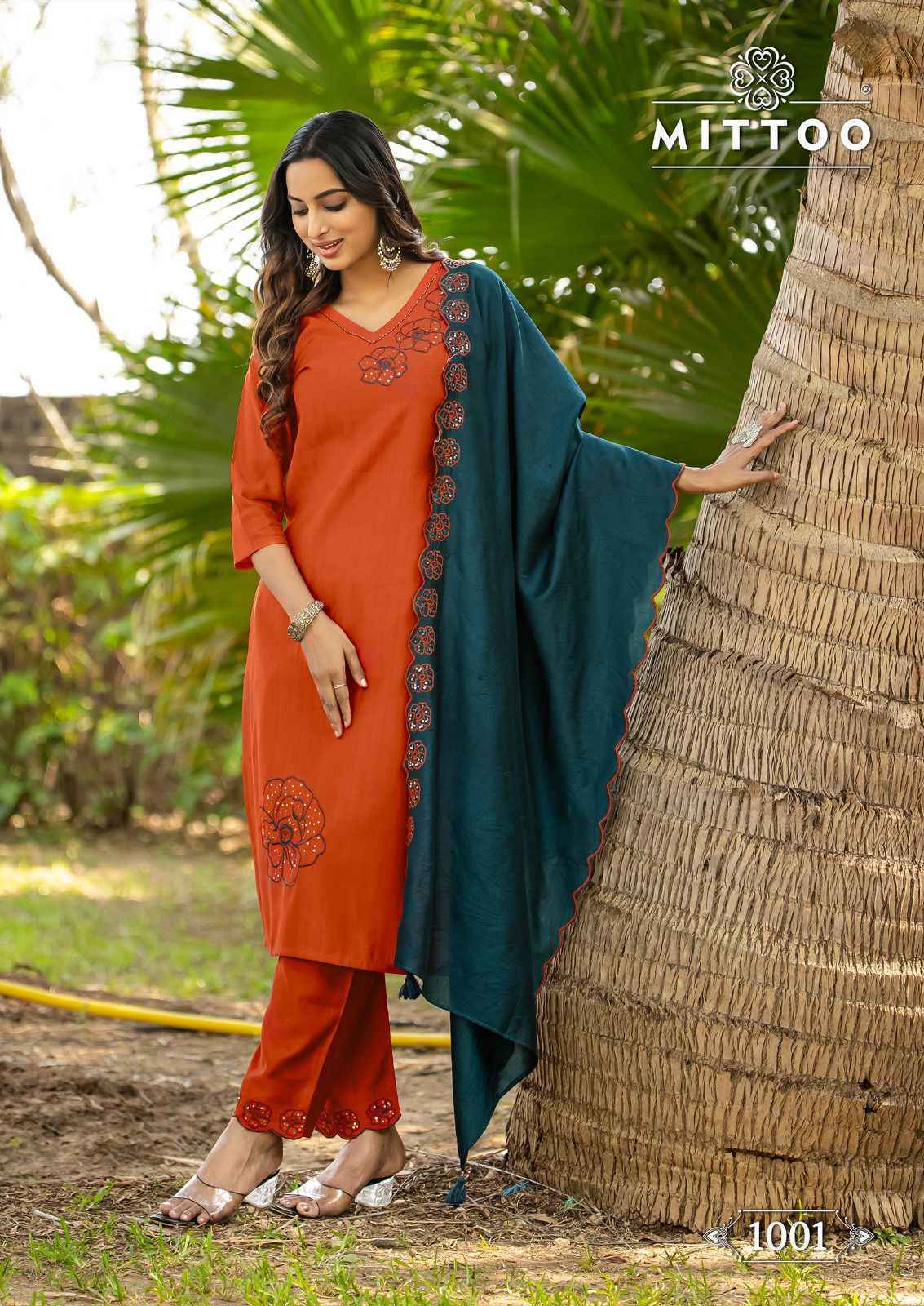 Mittoo Elite Viscose Silk Readymade Suit (6 pcs Catalogue)