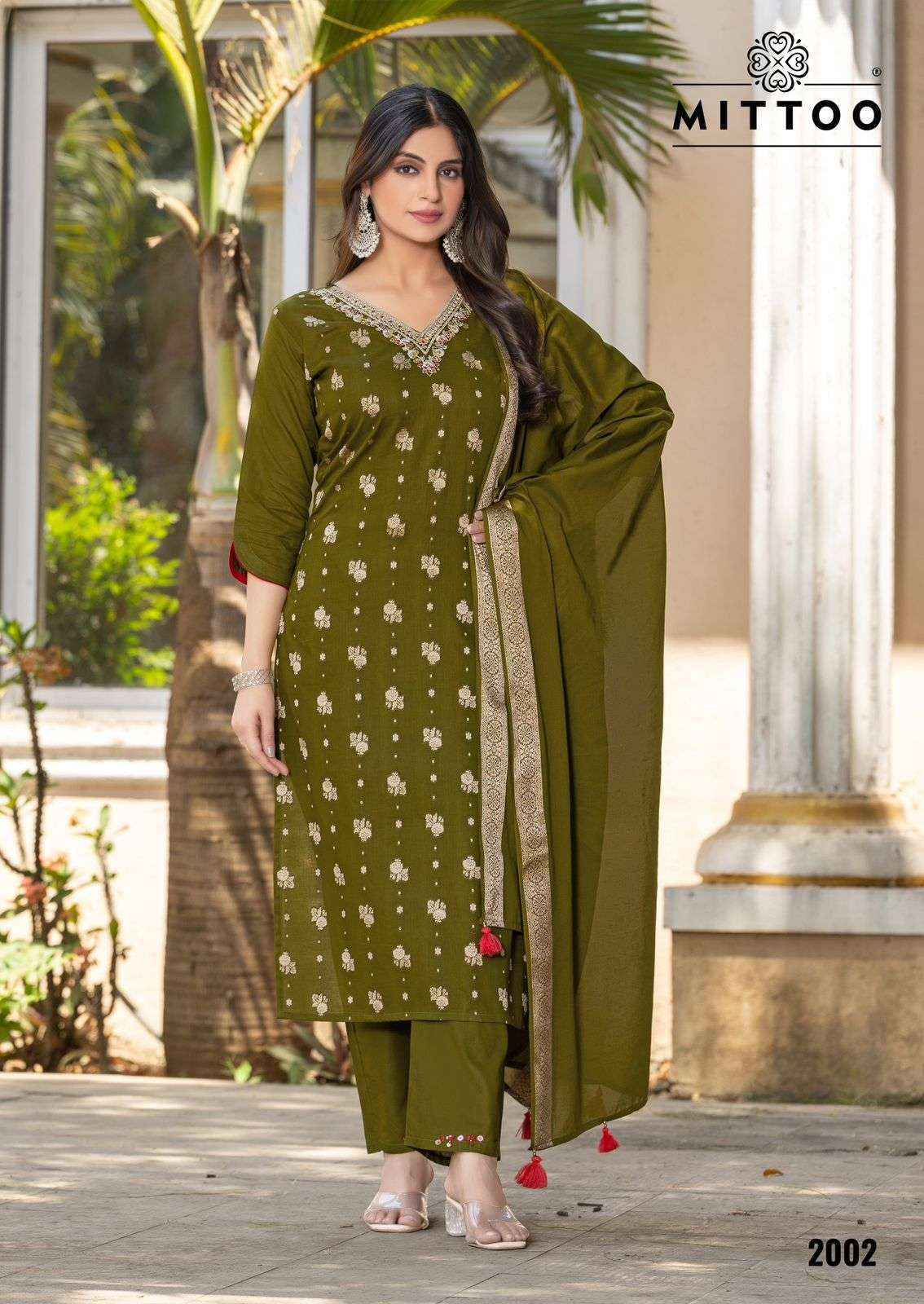 Mittoo Hansika Cotton Jacquard Readymade Suit (5 pcs Catalogue)