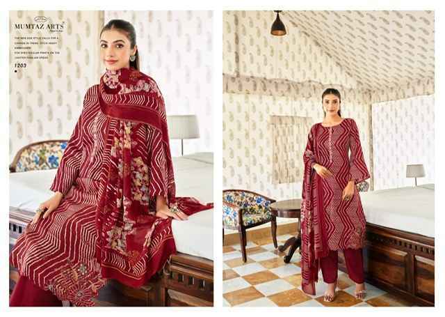Mumtaz Arts Nyasia Jam Satin Dress Material 6 pcs Catalogue