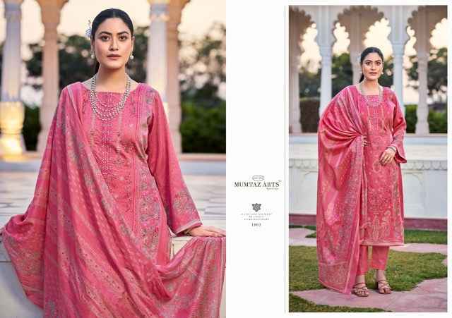 Mumtaz Arts Rose Jam Satin Dress Material (6 pcs Catalogue)