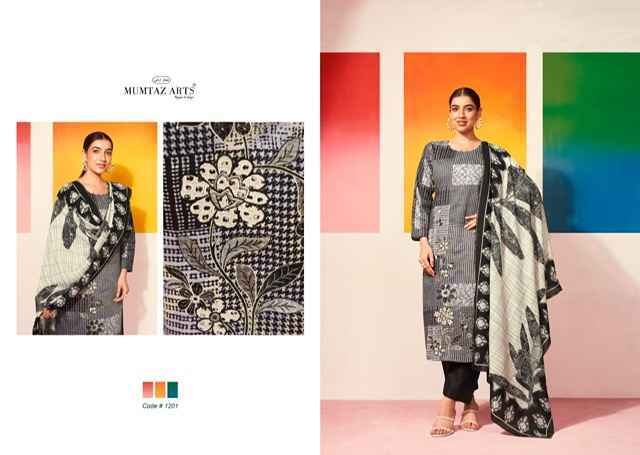 Mumtaz Arts Sofia Jam Satin Dress Material (4 pcs Catalogue)