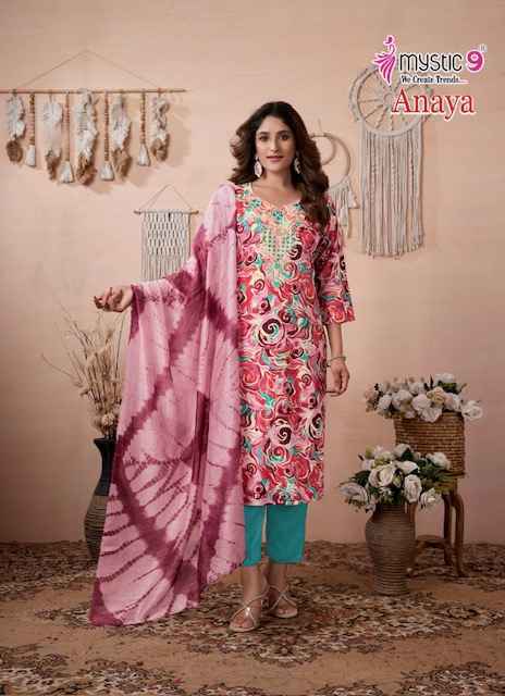 Mystic 9 Anaya Vol 3 Rayon Kurti Combo 8 pcs Catalogue