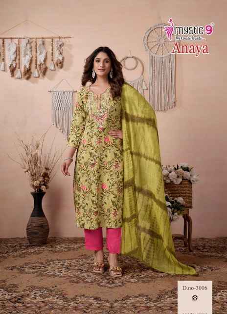 Mystic 9 Anaya Vol 3 Rayon Kurti Combo 8 pcs Catalogue