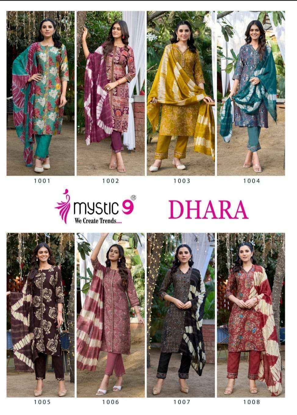 Mystic 9 Dhara Vol 1 Fancy Kurti Combo 8 pcs Catalogue