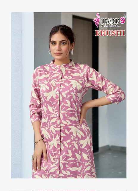 Mystic 9 Khushi Vol-2 Viscouse Kurti With Bottom (8 pcs Catalogue)