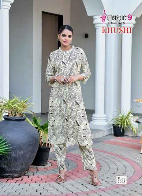 Mystic 9 Khushi Vol-2 Viscouse Kurti With Bottom (8 pcs Catalogue)