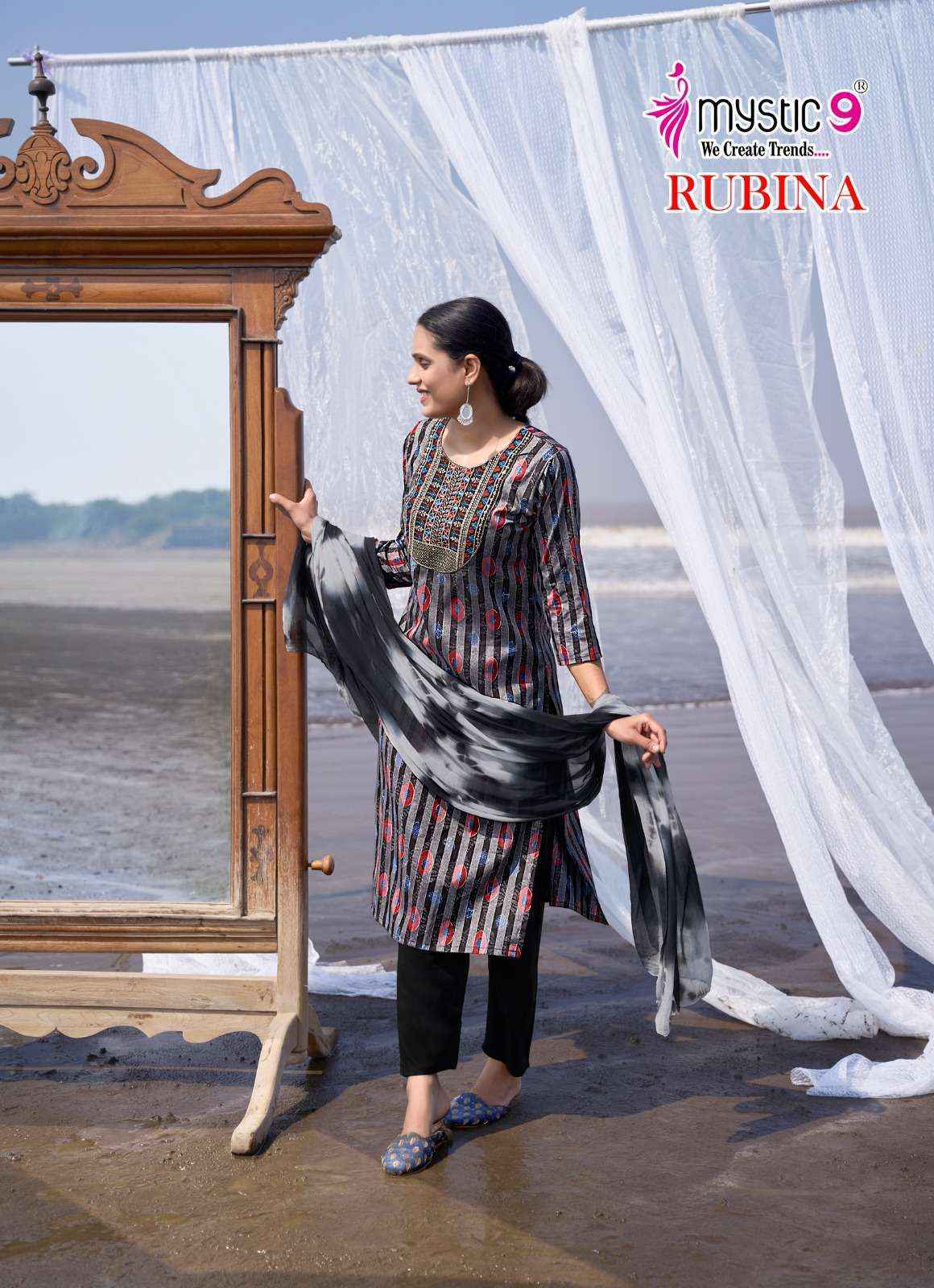 Mystic 9 Rubina Vol-9 Rayon Readymade Suit (8 pcs Catalogue)