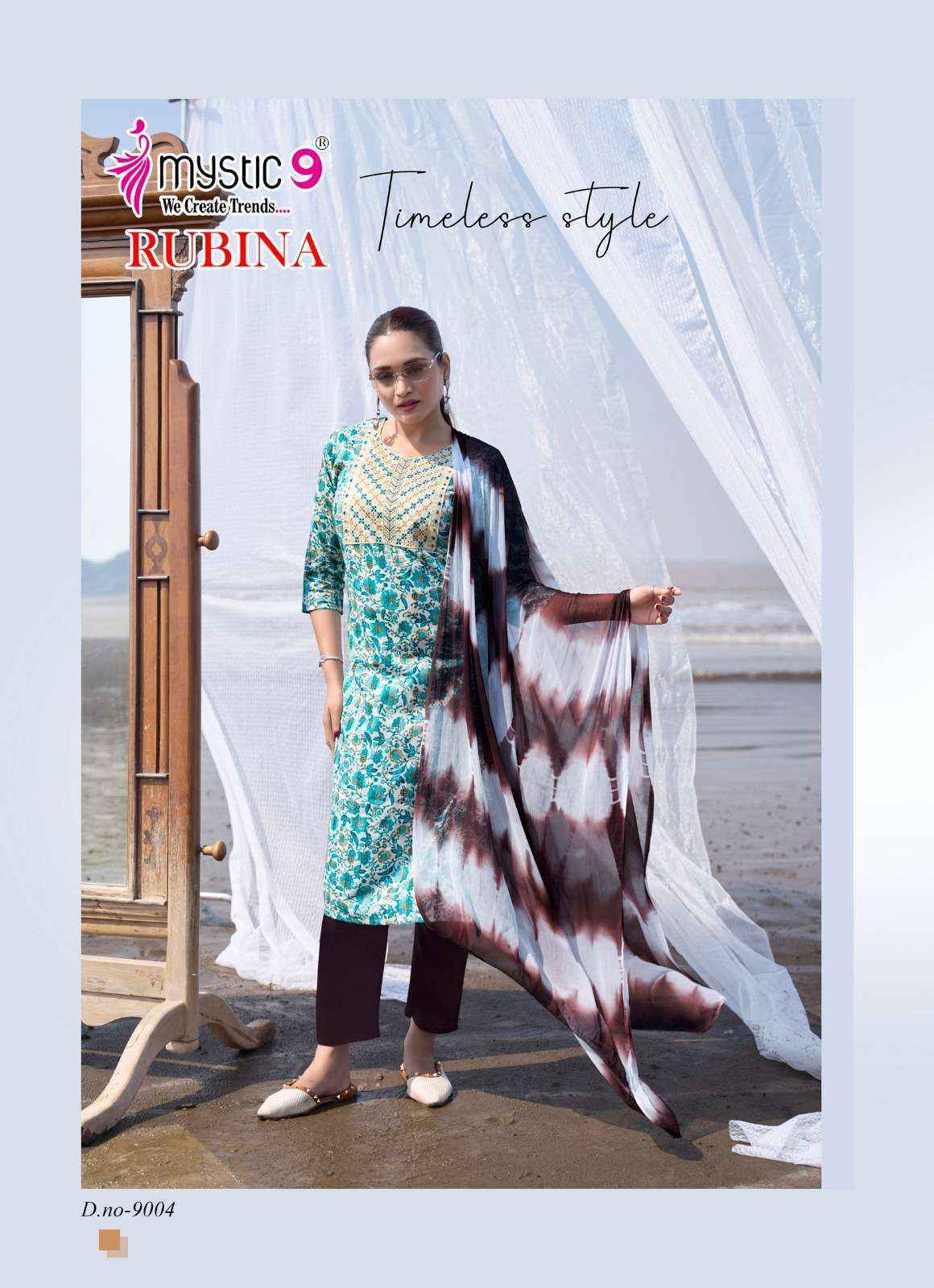 Mystic 9 Rubina Vol-9 Rayon Readymade Suit (8 pcs Catalogue)