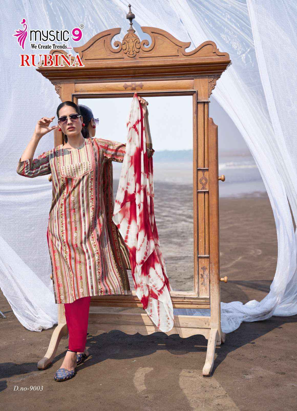 Mystic 9 Rubina Vol-9 Rayon Readymade Suit (8 pcs Catalogue)