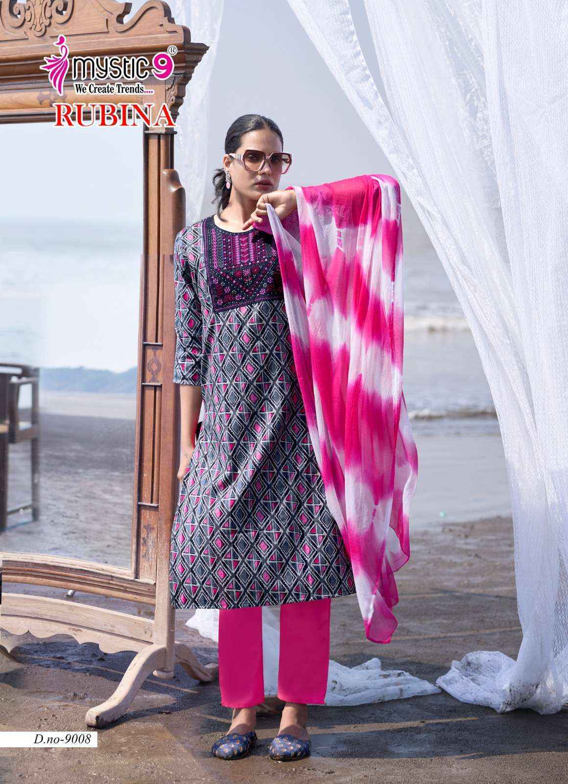 Mystic 9 Rubina Vol-9 Rayon Readymade Suit (8 pcs Catalogue)