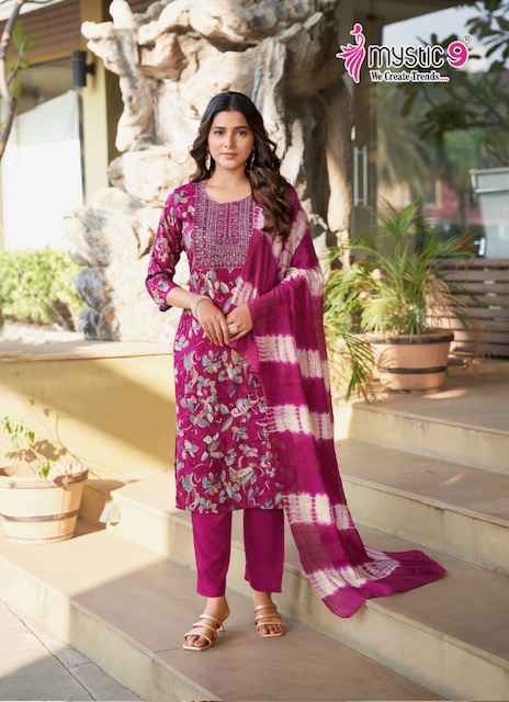 Mystic 9 Sabri Vol 6 Reyon Kurti Combo 5 pcs Catalogue