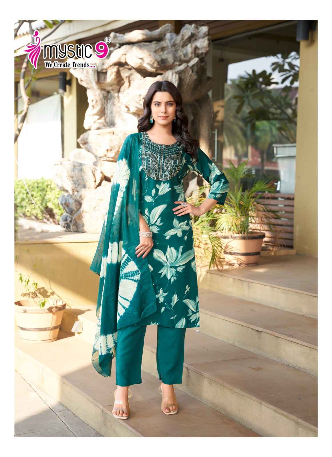 Mystic 9 Sabri Vol 6 Reyon Kurti Combo 5 pcs Catalogue