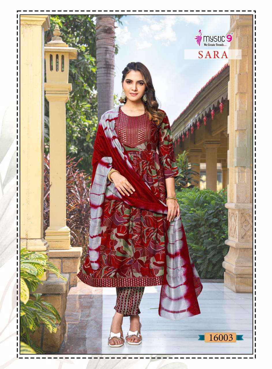 Mystic 9 Sara Vol 16 Rayon Kurti Combo 8 pcs Catalogue