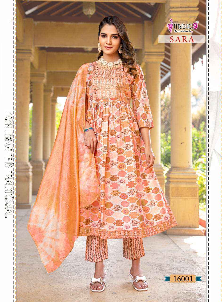 Mystic 9 Sara Vol 16 Rayon Kurti Combo 8 pcs Catalogue