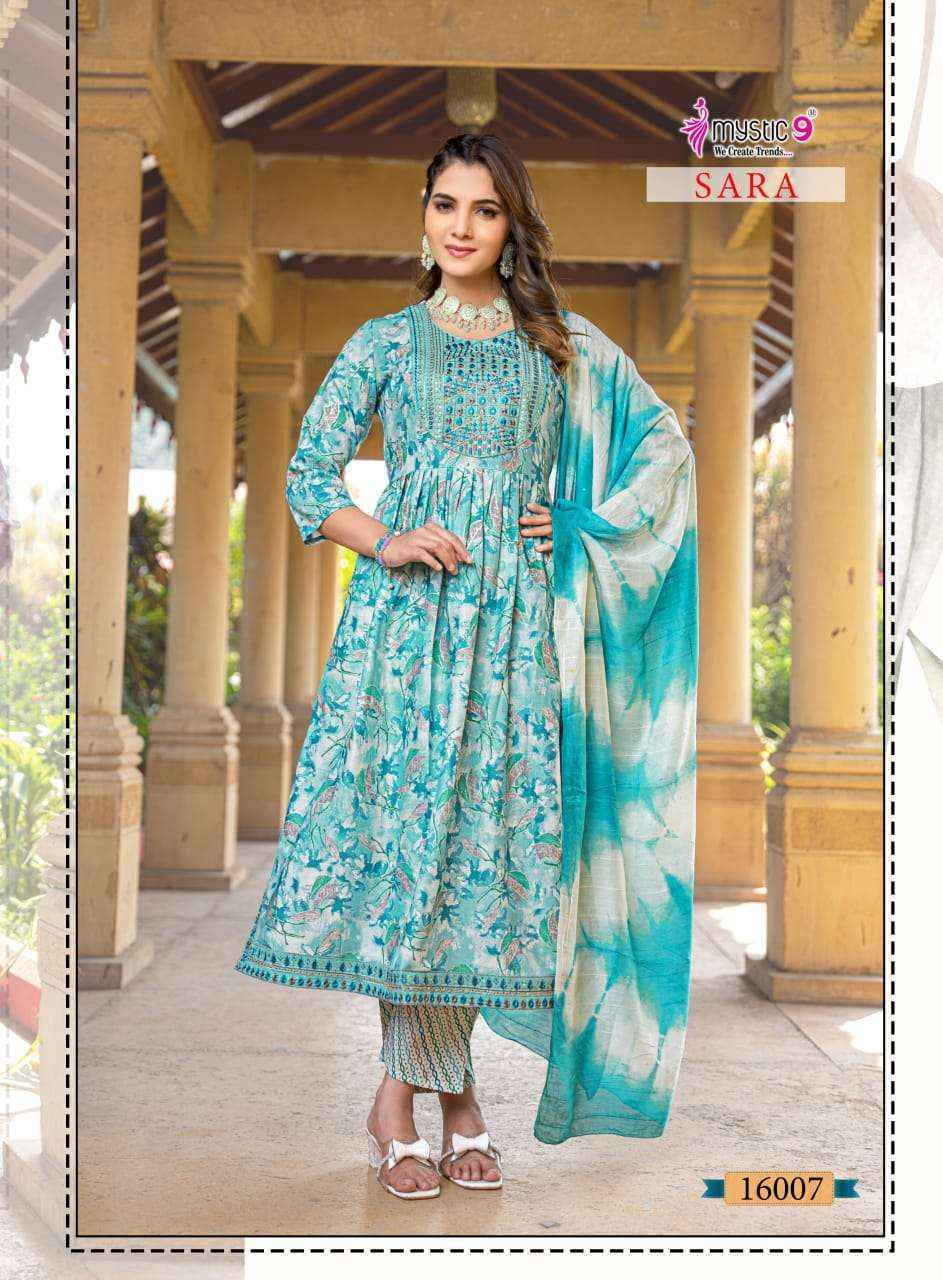Mystic 9 Sara Vol 16 Rayon Kurti Combo 8 pcs Catalogue