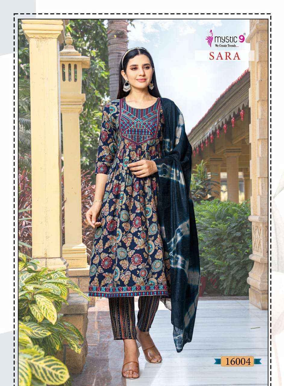 Mystic 9 Sara Vol 16 Rayon Kurti Combo 8 pcs Catalogue