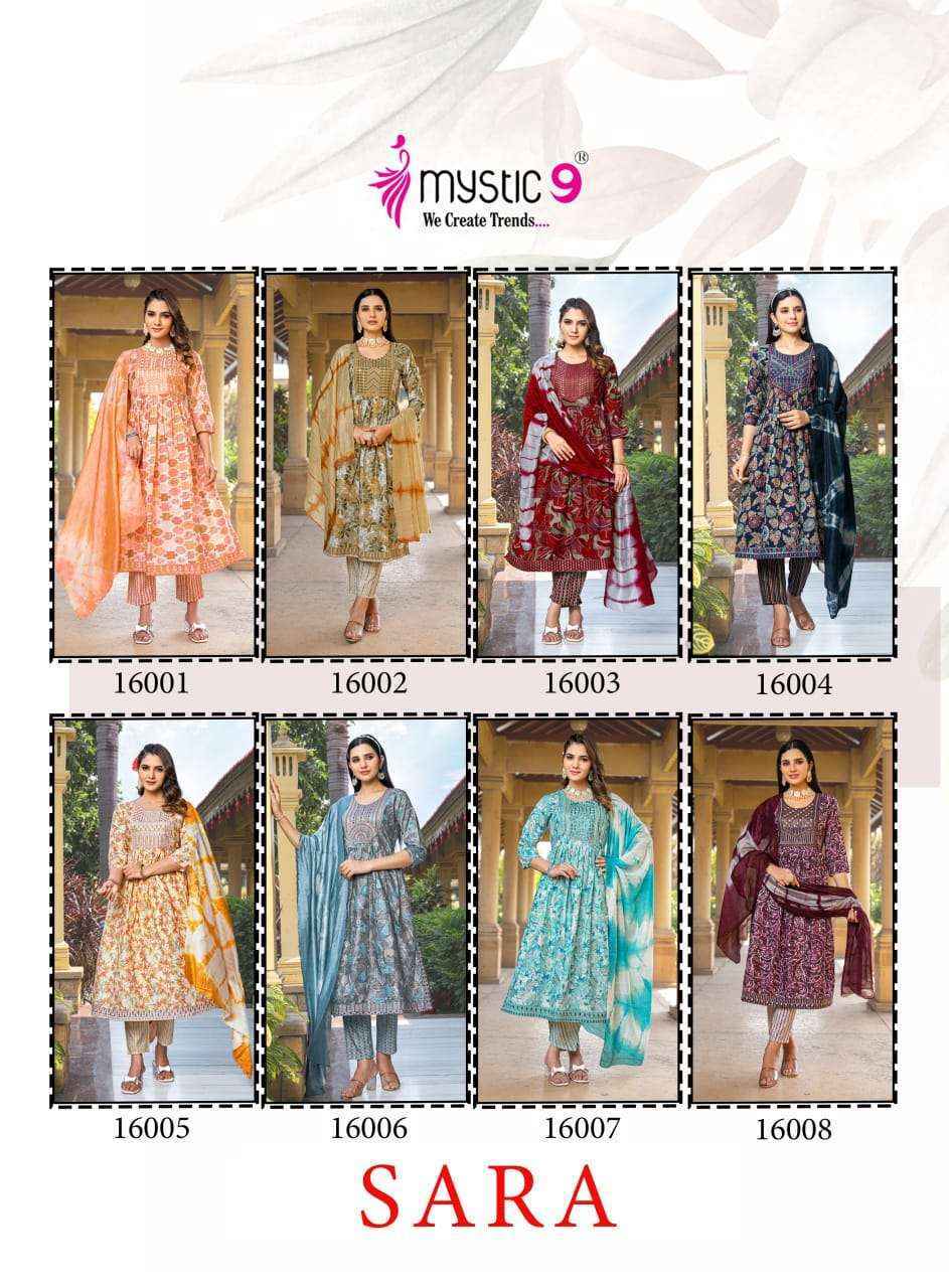 Mystic 9 Sara Vol 16 Rayon Kurti Combo 8 pcs Catalogue